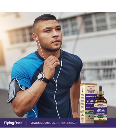 Piping Rock Chaga Mushroom Liquid Extract | 4 Fl Oz | Alcohol Free Vegetarian Tincture | Non-GMO Gluten Free Supplement - Buy Online on GoSupps.com