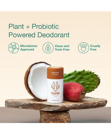 Hume Supernatural Roll-On Deodorant | Aluminum-Free Probiotic & Plant-Based - Long-Lasting for Men & Women - Desert Bloom Out West & Amber Woods - Buy Online on GoSupps.com