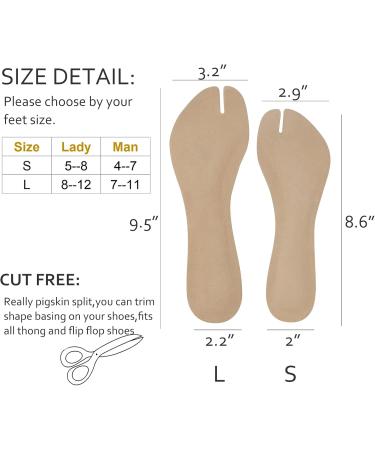 Pigskin Flip Flop Insoles - Arch Support Non-Slip Cuttable Cushion Inserts for Sweaty Feet | Relief for Blisters & Pain | Unisex Sizes W8-12 M7-11 - Buy Online on GoSupps.com