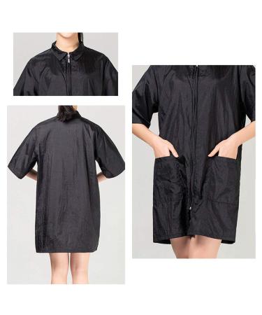 TOPTIE Hairdressing Gown | Hairdresser Apron & Haircut Cape Jacket for SPA Salon & Pet Grooming - Black LL - Buy Online on GoSupps.com