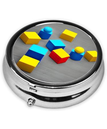 Colorful Round Pill Box Organizer | 3 Compartment Portable Travel Pill Box for International Shipping - Buy Online on GoSupps.com