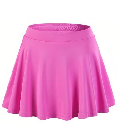 Maeau girls rock children short fold skirt summer high waist mini skirt school tennis sports skirt stretch lining pants skirt a line casual golfrock schoolgirl running skirt with inner pants 110-160 130-140 A1ROSA