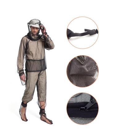 Buy Mosquito Suit - 4-Piece Ultra-Hiking Protective Clothing Set | Breathable Hooded Net Jacket & Pants for Outdoor & Camping (L-XL) - Buy Online on GoSupps.com
