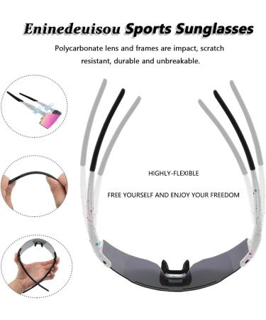 Buy Eninedeuisou UV 400 Sunglasses - Men's & Women's Bicycle Glasses for Outdoor Sports MTB Cycling Running Golf & Baseball - Stylish Pink Safety Glasses - Buy Online on GoSupps.com