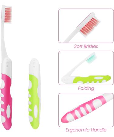 Sibba Travel Toothbrush 4 Pack - Portable Folding Toothbrushes with Soft Bristles for Camping, Hiking, and Traveling - Buy Online on GoSupps.com