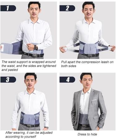 Back Brace Lumbar Support Back Support Belt Corset Back Brace Belt Lumbar Spine Decompression Belt Waist Belt(Medium) Medium Blue - Buy Online on GoSupps.com