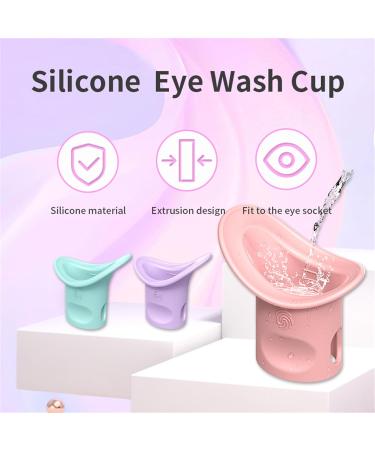 Eye Wash Cup Silicone Eye Flushing Cup Practical Eye Rinse Cup Reusable Eye Washer Clean Tool For Makeup Reusable - Buy Online on GoSupps.com