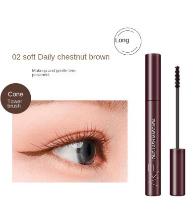 Primer Mascara | Waterproof Non-Sticky Eye Lash Mascara for Instant Volumizing - Women Cosmetics for Dating Gathering Working Home Traveling Pochy Long Lasting Makeup 02#brown - Buy Online on GoSupps.com