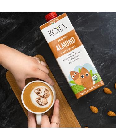 Koita Organic Almond Milk - Non-Dairy Plant-Based Nut Milk 1L (6-pack) - Buy Online on GoSupps.com