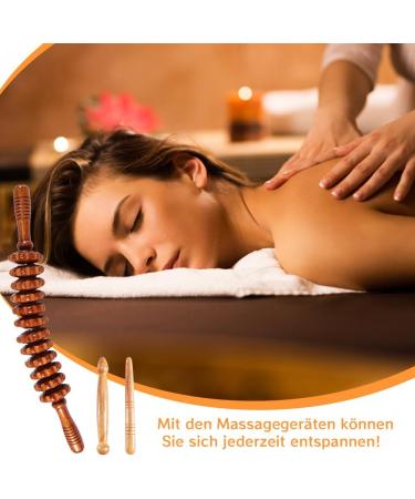 Joycabin Wood Massage Roller | Fascia Roll for Neck Back & Legs | Muscle Relaxation & Body Shaping Tool - Buy Online on GoSupps.com