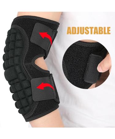 iPlusmile Elbow Brace Sleeve - Supportive Elbow Wraps for Sports & Lifting | Goalkeeper Elbow Protector - Black - Buy Online on GoSupps.com
