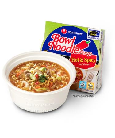 Nongshim HOT & SPICY Noodle Soup 3.03 oz (Pack of 12) - Authentic Korean Flavor - Buy Online on GoSupps.com