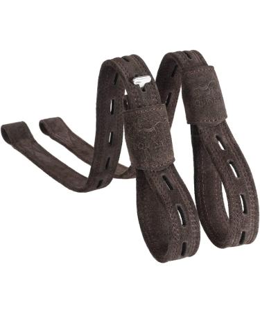 Equinate Slimline Mono Stirrup Leathers - Columbia Suede Brown 60 cm | Premium Quality Equestrian Gear for International Shipping - Buy Online on GoSupps.com