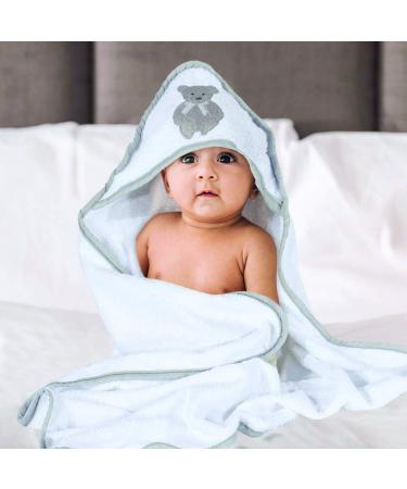 Baby Hooded Bath Towel For kids and New Babies Soft Thick Abosrbent Towel With Hood For New Born Essentials White - 75 x 78 cm White 75x78 cm (Pack of 1)