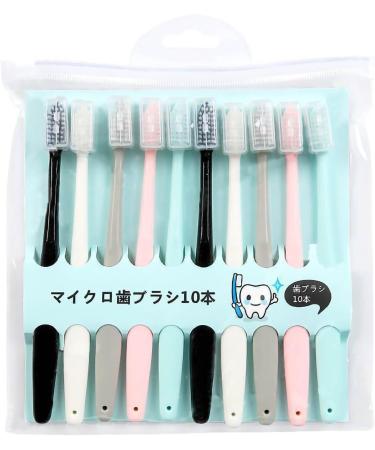 Ymiko Ultra Soft Toothbrush Set for Adults - 10pcs with Covers Safe Plastic Smooth Handle | Ideal for Dental Care - Buy Online on GoSupps.com