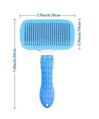 Self Cleaning Dog Grooming Brush for Pets - Removes Mats and Tangled Hair - Thin Needle Slicker Comb - Buy Online on GoSupps.com