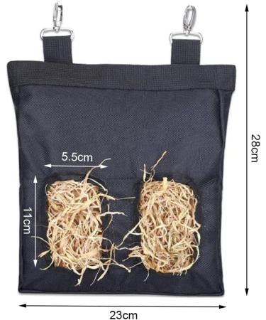 Rabbit Hay Feeder Bag Small Animal Hanging Feeder Sack Oxford Cloth Fabric Guinea Pig Hay Feeder for Rabbit Guinea Chinchilla Black - Buy Online on GoSupps.com