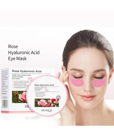 Rose Eye Mask for Lifting & Firming - Nourishing Hydration Moisturizes & Reduces Eye Bags - 80g - Buy Online on GoSupps.com