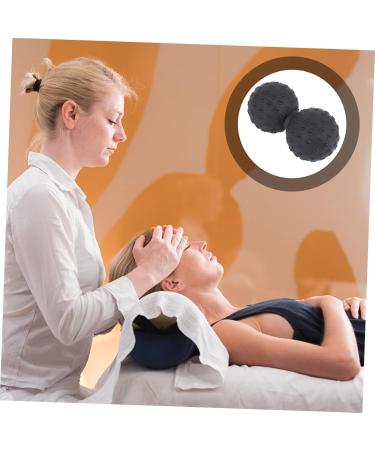 Yoga Massage Ball - Fascia Roll Body Massage Device | Fitness Gym Peanut Roller for Deep Tissue & Muscle Recovery - 12x6.3cm Black - Buy Online on GoSupps.com