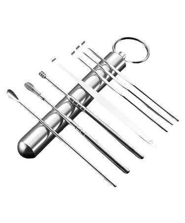 Cleaning Ears Wax Ear Wax Cleaners | Ear Cleaning Kit Earwax Removal Kit Stainless Steel Ear Pick Set with Cleaning Brush