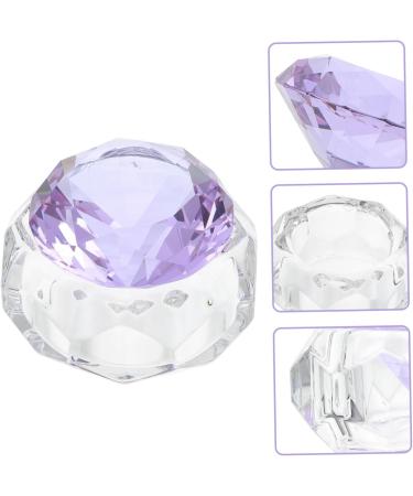 Housoutil Nail Art Crystal Cup To Go Plates with Lids Nail Salon Supply Crystal Nail Art Cup Manicure Dish Bowl Glass Nail Manicure Cup Purple White Crystal Liquid Powder - Buy Online on GoSupps.com