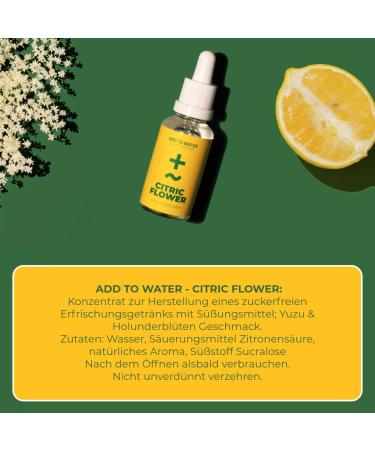 Buy Sugar-Free Citric Flower Beverage Concentrate - Yuzu & Elderflower Flavor | 1:330 30 Portions - International Shipping Available - Buy Online on GoSupps.com