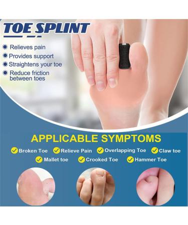Toe Splints for Straightening Toes | Adjustable Toe Corrector Brace for Men & Women | 2Pcs for Injuries Fractures & Sprains - Buy Online on GoSupps.com