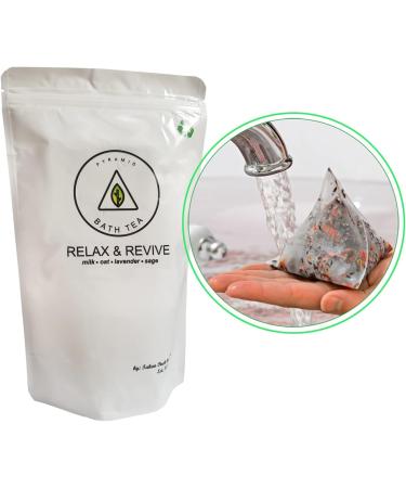 Revitalizing Tea Baths Pyramid - 23 Piece Herbal Bath Additives with Milk & Lavender for Home Spa Relaxation | Bio Skin Care & Rejuvenation - Buy Online on GoSupps.com