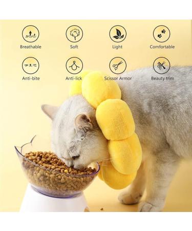 Buy Mhwan Halskrause Cat Neck Straps - Breathable Cotton Waterproof Cute Flower Design - Anti-Loss Neck Rope for Cats (M) Yellow - Buy Online on GoSupps.com