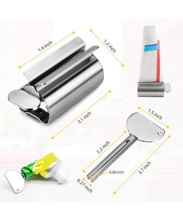 4 Pcs Toothpaste Squeezer - 2 in 1 Squeezer Key and Toothpaste Tube Squeezer Rollers Metal Toothpaste Tube Wringer Seat Holder Stand by INTSUN - Buy Online on GoSupps.com
