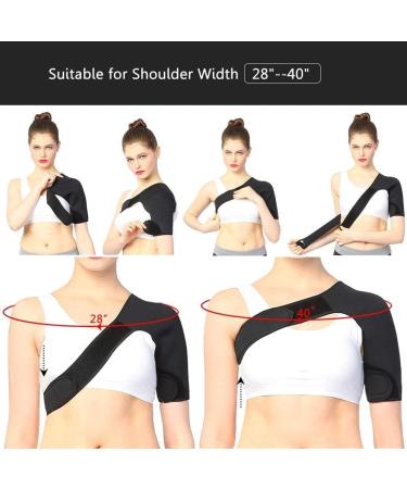 Buy Adjustable Compression Shoulder Brace for AC Joint & Rotator Cuff Support - Ideal for Women & Men Medium Right Shoulder - Buy Online on GoSupps.com