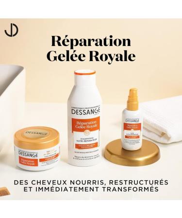 DESSANGE - Nutri-Repairing Shampoo with Royal Jelly Repair - Formula Enriched with Restructuring Royal Jelly - Nourishes & Strengthens the Fiber - For Very Damaged Over-Stressed Hair - 250 ml - Buy Online on GoSupps.com