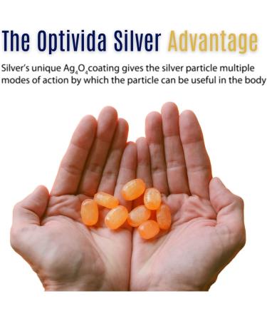 Optivida Health Nano-Silver Lozenges 60PPM - Immune Support Cough Drops with Lemon Oil, Honey & Peppermint - 2 Pack - Buy Online on GoSupps.com