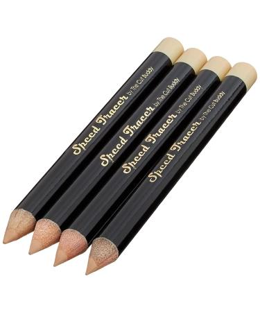 Beige Speed Tracer Barber Pencil 4 Pack | Outline Beard Before Trimming | Haircut and Beard Pencil with Sharpener | For Men's Shaping Tools, Stencils, Guides, Hair Trimmer, Shaver or Razor
