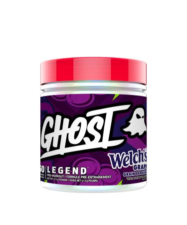 Ghost Legend V2 Pre-Workout | Caffeine L-Citrulline & Beta Alanine Blend for Pump Energy & Focus | Sugar-Free Pre-Workout | 50 Servings 400G (Grape)