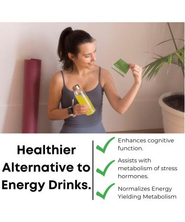 Energy Powder with Magnesium Zinc & B Vitamins | 124mg Natural Caffeine from Ginseng & Guarana | 10 Sachets for Enhanced Performance - Buy Online on GoSupps.com