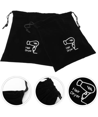 Baluue 2pcs Storage Bag Travel Hairdryer Organizer Hair Dryer Storage Pouch Gym Bag Black Flocking Cloth 1 - Buy Online on GoSupps.com