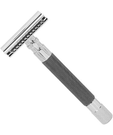 Double Edge Safety Razor for Men - Manual Button Cutting Head Washable Beard Care (Black) | Best Daily Shaving Tool - Buy Online on GoSupps.com