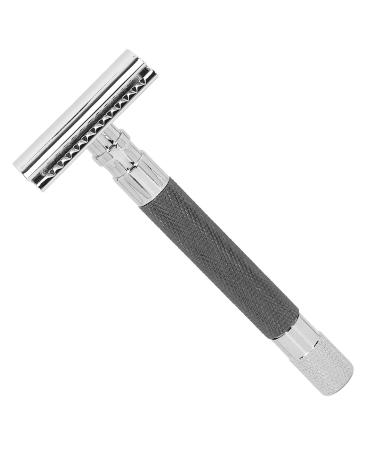 Double Edge Safety Razor for Men - Zinc Alloy Manual Razor for Daily Beard Care (Black) | International Shipping Available - Buy Online on GoSupps.com
