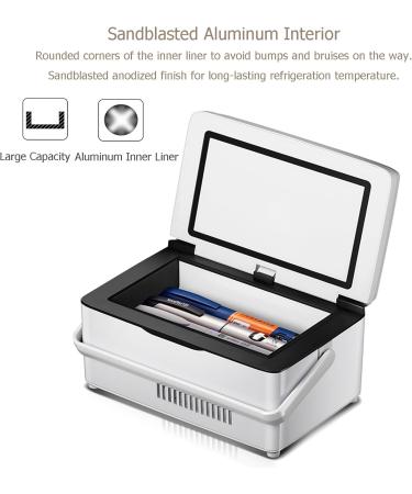 Insulin Cooler Case Portable Insulin Refrigerator for Travel Diabetic Cooler Box Mini Drug Refrigerator Keeping Cooling 2-8 with Alarm&LED Display 2*Battery&USB Chargerable Ideal for Refrigerated Medicine (10200Mah*2) - Buy Online on GoSupps.com
