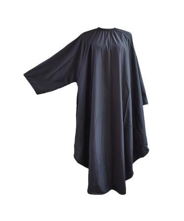 Salon Hair Cutting Cape Polyester Pongee Hairdresser Cape Family Hairdressing Cape Daily Trimming Capes Complex Styling Black