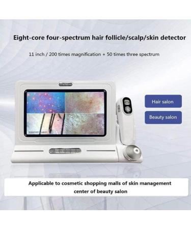 Skin Diagnosis Hair Analyzer with Double Handle 11 Inch LCD Screen Scalp Hair Follicle Detector Skin Care Beauty Skin Health Detection for Home Salon Use - Buy Online on GoSupps.com