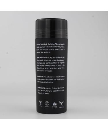 SOVONCARE Hair Fibers for Thinning Hair Black Hair Building Fibers for Bald Spots Undetectable & Natural Conceals Hair Loss Fill In Fine Hair Powder Hair Thicker Instantly for Women & Men 28g (Aubrun) - Buy Online on GoSupps.com