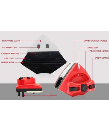 Double-Sided Magnetic Window Cleaner Glass Wiper Useful Cleaning Tools 8-Speed Adjustment for Glass Thickness 0.2"-1.1" - Buy Online on GoSupps.com