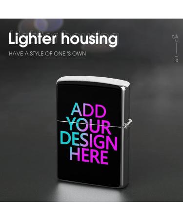 Custom Lighter Housing Personalized Lighter Case Customized Lighter Box Cover for Men Husbands Boyfriends Father Friends Family Black - Buy Online on GoSupps.com