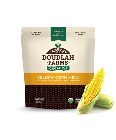 Organic Yellow Cornmeal 5lb by Doudlah Farms - Farmed From Regenerative Soil | Vegan, Non-GMO, Grown In USA | For Baking Cornbread, Muffins, Pancakes, and More! 5 Pound (Pack of 1)