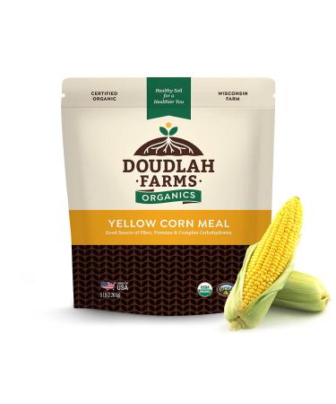 Organic Yellow Cornmeal 5lb by Doudlah Farms - Farmed From Regenerative Soil | Vegan, Non-GMO, Grown In USA | For Baking Cornbread, Muffins, Pancakes, and More! 5 Pound (Pack of 1) - Buy Online on GoSupps.com