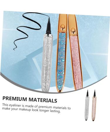 PLAFOPE Liquid Eye Liner 2pcs Diamond Eyeliner Rhinestone Eyeliner Elf Eyeliner Self-adhesive Eyeliners Household 1 count (Pack of 1) Assorted Color - Buy Online on GoSupps.com