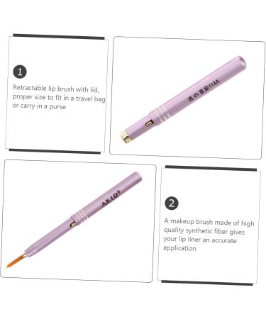 FRCOLOR Makeup retractable lip brush makeup lipstick lip scrub brush lipstick applicator brush lip gloss wands retractable lip scrubber lip gloss brush Metal shadow brush double Lipstick 11.5x0.8cm Assorted Color - Buy Online on GoSupps.com