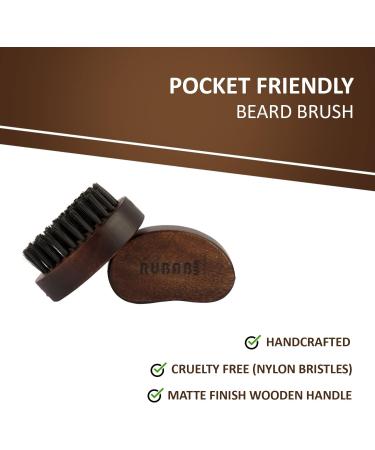 RUBAB MEN Pocket Size Nylon Bristle Beard Brush - Travel Friendly for Men - Buy Online on GoSupps.com
